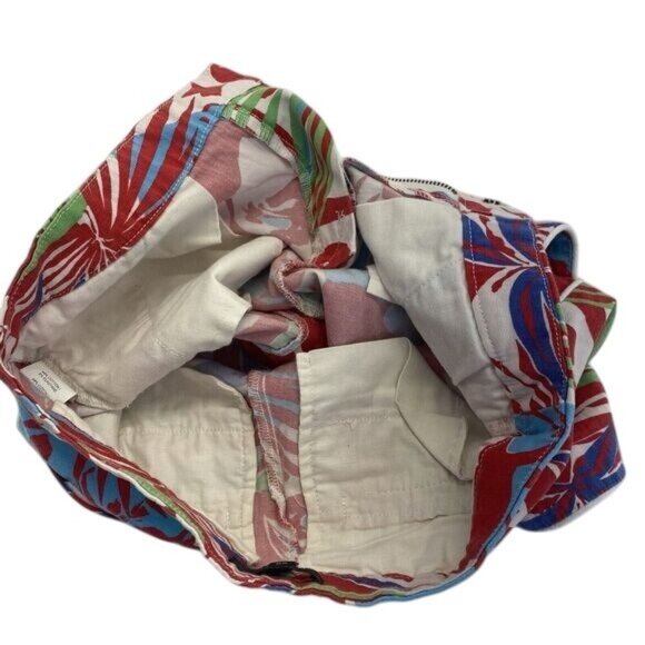 J Crew Shorts Women's Size 00 Multicolor Floral Pattern High-Rise Casual Chino - Picture 4 of 16